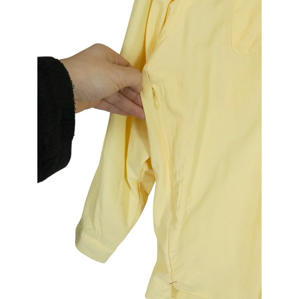 Dakota Grizzly Button Up Hiking Shirt Men L Yellow‎ Outdoor Nylon roll up sleeve